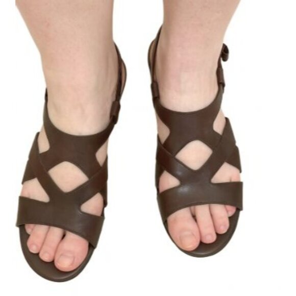 Naturalizer 10M Womens Business Casual Brown Comfort Strappy Sandals - Picture 6 of 12